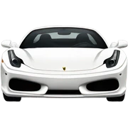 white ferrari sticker