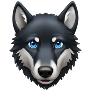 black wolf blue eyes drinking beer sticker