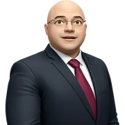 bald man in formal attire sticker