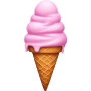 Pink ice cream sticker