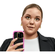 girl taking selfie with jewelry sticker