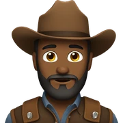 Cowboy beard sticker