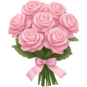 pastel pink flowers bouquet bow  sticker