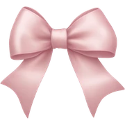 light pink ribbon bow sticker