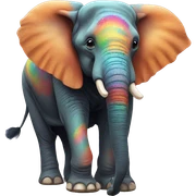 colorful elephant sticker