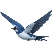 Soaring swallow over water sticker