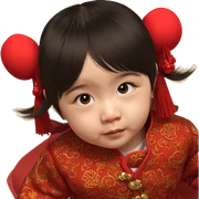 chinese girl in traditional attire sticker