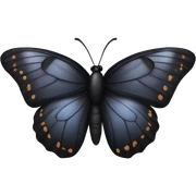 black butterfly sticker