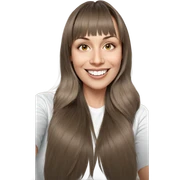 smiling girl in white shirt sticker