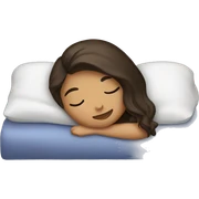 Brunette girl sleeping sticker