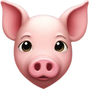 Piggy heart sticker