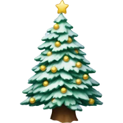Snowy Christmas tree sticker