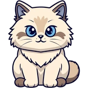 Seal point ragdoll sticker