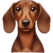 Brown dachshund sticker