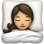 brunette girl sleeping sticker