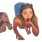 swimming sisters in the sun sticker