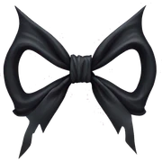 Gothic bow sticker