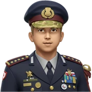 military boy with peaked cap sticker
