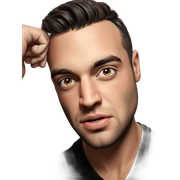 realistic portrait of a man sticker