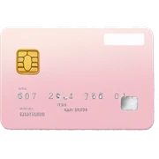 pastel pink credit card sticker