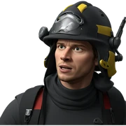 realistic male in helmet sticker