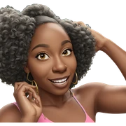 smiling girl with hoop earrings sticker