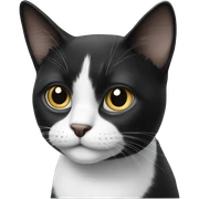 Black and white cat sticker
