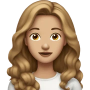 Beautiful woman, straight long light brown hair, brown eyes, christmas sticker