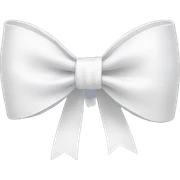 white bow  sticker