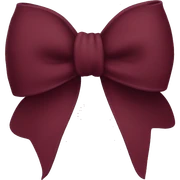 burgundy little bow sticker