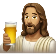 jesus christ drinking sticker