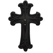 black goth cross  sticker