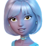 portrait of girl with jewelry sticker