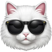 Cat with sunglasses sticker