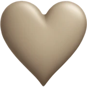 Taupe heart sticker