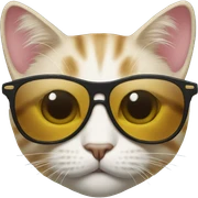 Cat with sunglasses sticker