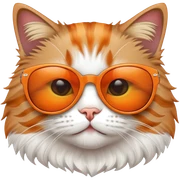 Cat with sunglasses sticker