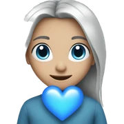 blue heart  sticker