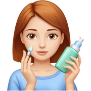 Girl doing her skincare  sticker