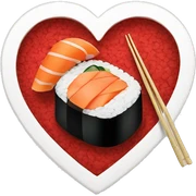 sushi heart sticker