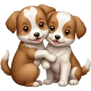 Two puppy best friends super super cute and excited. They love each other so much sticker