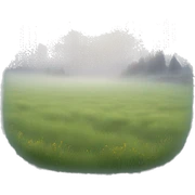 Fog blanketing a meadow sticker