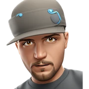 realistic male portrait with beard sticker