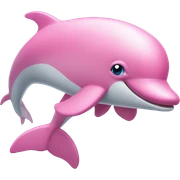 Pink dolphin sticker