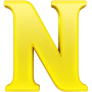 Letter N sticker