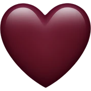 Burgundy heart sticker