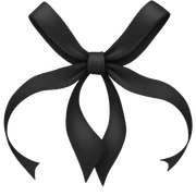 Black bow sticker