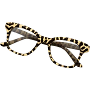 Animal print glasses without face sticker