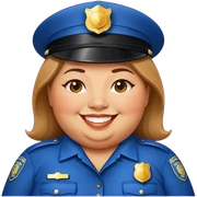 Fat police woman sticker