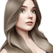 realistic portrait of girl sticker